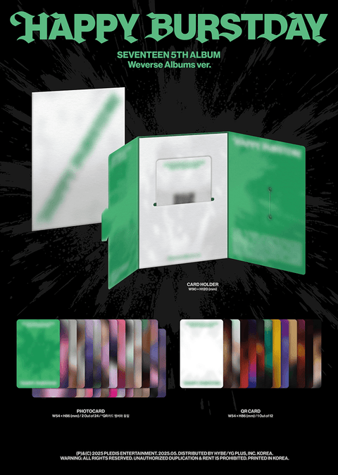 SEVENTEEN - 5th Album ‘HAPPY BURSTDAY’ (Weverse Albums ver.) (+YES24 P.O.B)