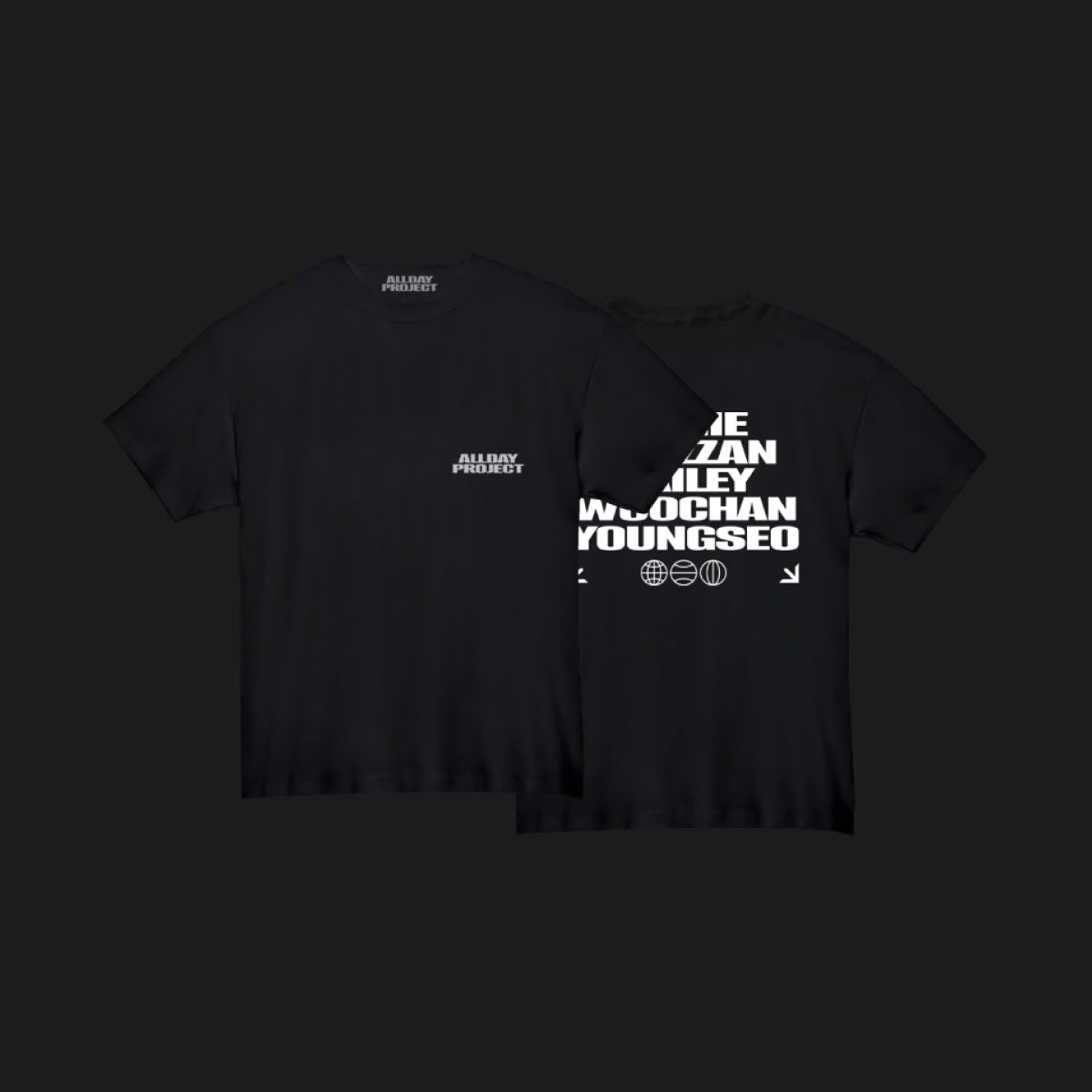 PRE-ORDER] ALLDAY PROJECT BLACK MEMBER NAMES T-SHIRT – Kpop