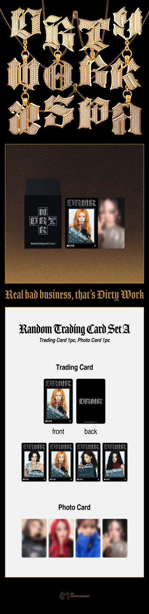 [PRE-ORDER] aespa - Single [Dirty Work] MD RANDOM TRADING CARD SET_A Ver.