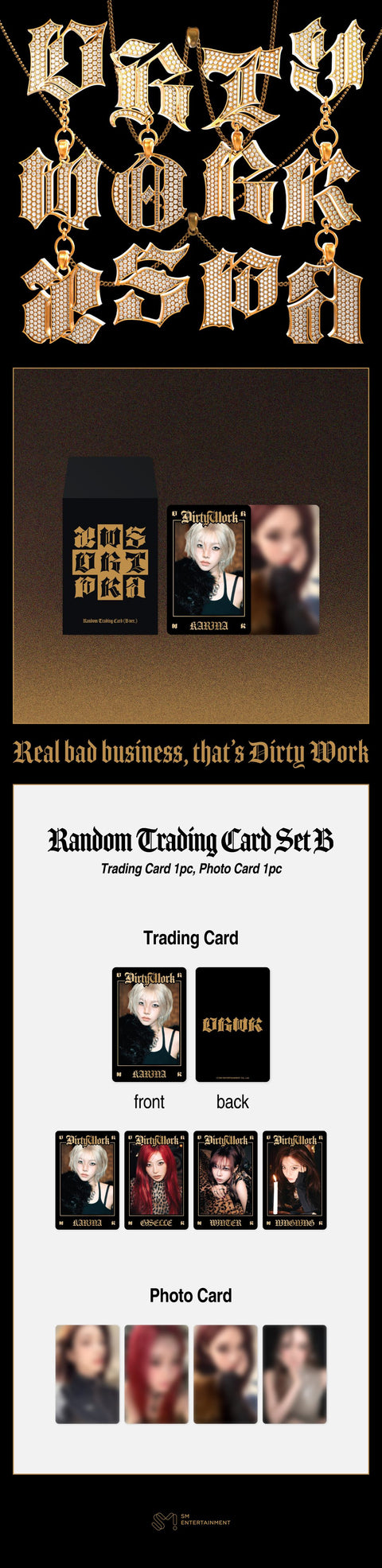 [PRE-ORDER] aespa - Single [Dirty Work] MD RANDOM TRADING CARD SET_B Ver.