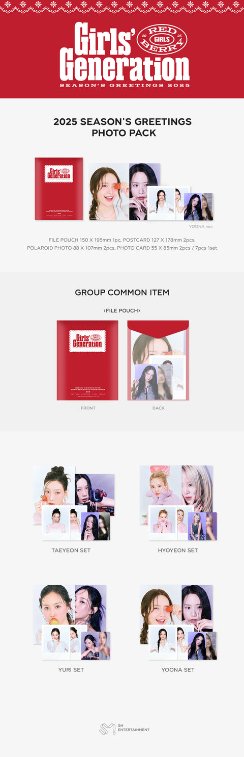 [PRE-ORDER] Girls' Generation [2025 SM ARTIST SEASON'S GREETINGS MD] PHOTO PACK