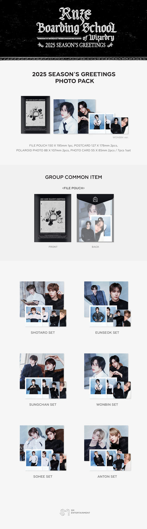 [PRE-ORDER] RIIZE [2025 SM ARTIST SEASON'S GREETINGS MD] PHOTO PACK