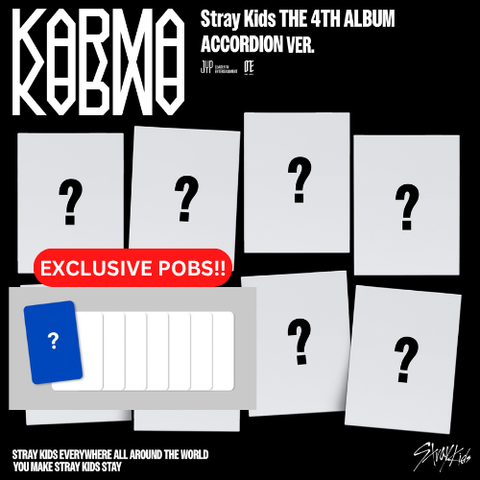 [PRE-ORDER] Stray Kids - 4th Full Album [KARMA] (ACCORDION VER.) (8 TYPES Random) (+ FANS SHOP P.O.B)