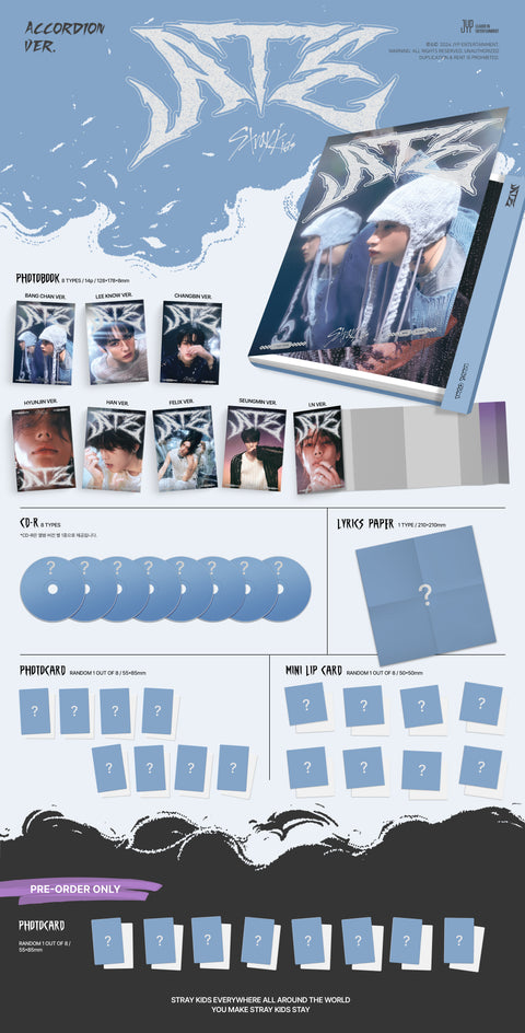 (MEMBER OPTION) Stray Kids - 9TH MINI ALBUM [ATE] (Accordion Ver.)