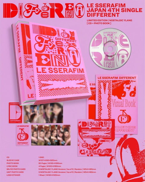 [PRE-ORDER] [JP] LE SSERAFIM - Japan 4th Single [DIFFERENT] (LIMITED NOSTALGIC YLANG)
