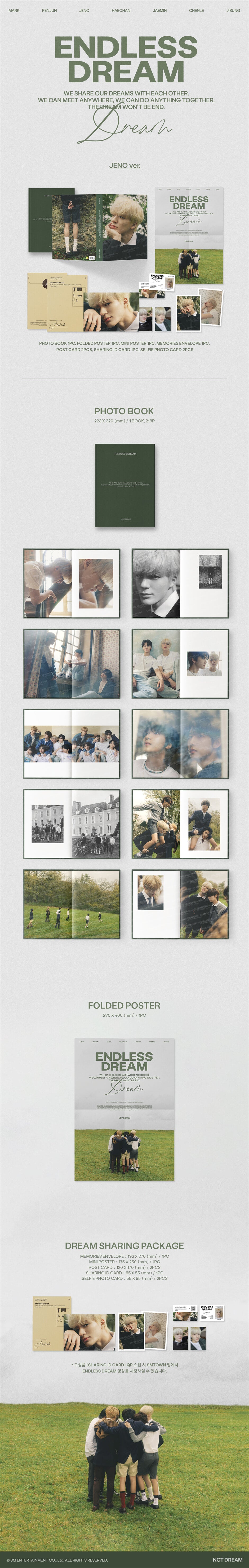 ENDLESS DREAM photobook nct dream ジェノ NCT DREAM PHOTO BOOK [ENDLESS DREAM]_JENO ver. | SMTOWN