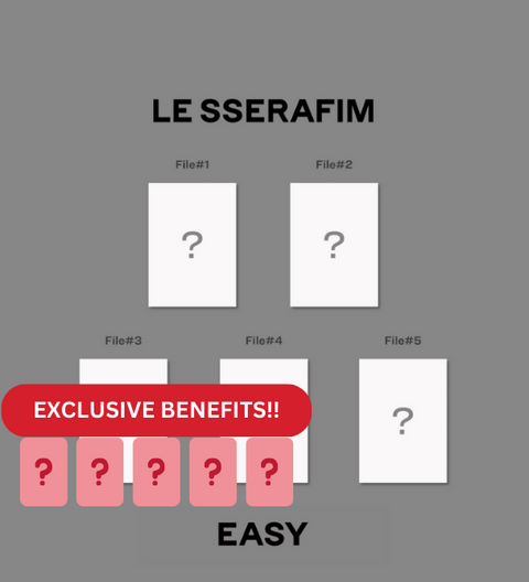 LE SSERAFIM - 3RD MINI ALBUM [EASY] (COMPACT Ver.) (with Makestar Exclusive Benefits)