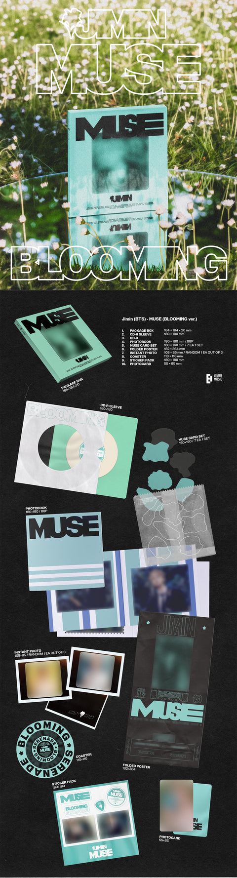 JIMIN (BTS) - 2ND SOLO ALBUM [MUSE] (+Weverseshop P.O.B)