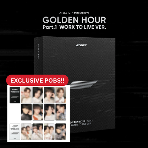 [PRE-ORDER] ATEEZ - 10TH MINI ALBUM [GOLDEN HOUR : Part.1] (WORK TO LIVE Ver.) (+Makestar P.O.B)