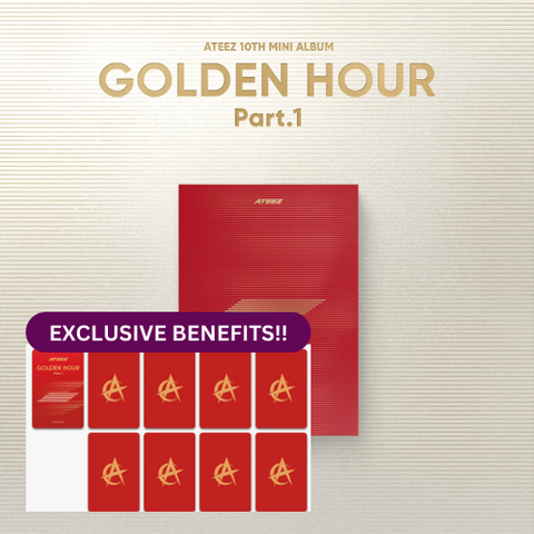 [SFKOREA] ATEEZ - 10TH MINI ALBUM [GOLDEN HOUR : Part.1] (POCA Ver.)(With Makestar_red cape exclusive benefits)