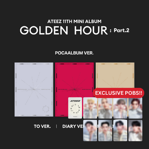 [PRE-ORDER] ATEEZ - 11th Mini Album [GOLDEN HOUR : Part.2] (POCA Ver.) (+MAKESTAR_LUCKY DRAW P.O.B)