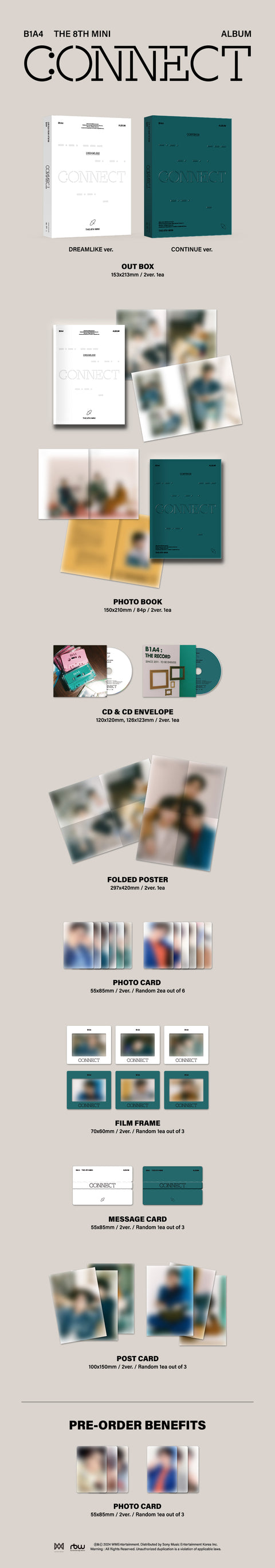 B1A4 - 8TH MINI ALBUM [CONNECT] (Random Ver.)