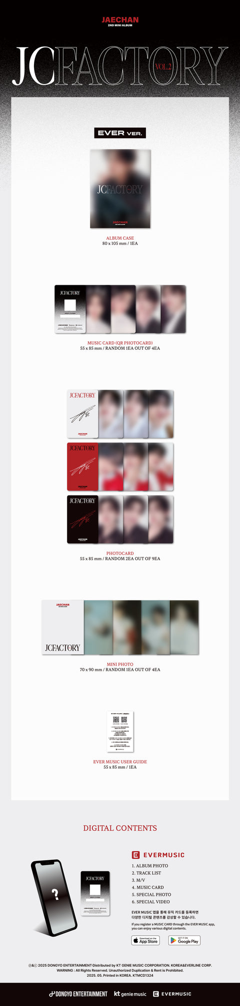 [PRE-ORDER] JAECHAN (DKZ) - 2nd Mini Album [JCFACTORY_vol.2] (EVER Ver.)