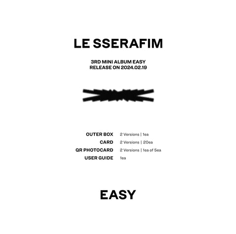 LE SSERAFIM - 3RD MINI ALBUM [EASY] (Weverse Ver.) (with Makestar Exclusive Benefits)