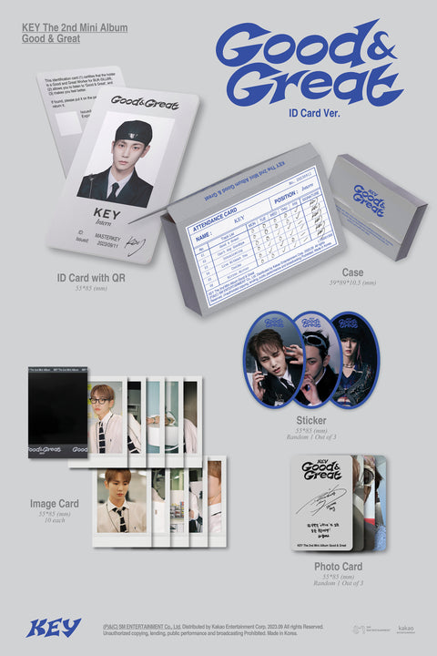 KEY - 2ND MINI ALBUM [Good & Great] (ID Card Ver.)