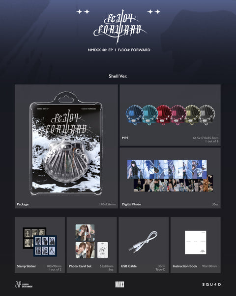[SFKOREA] NMIXX - 4th mini album [Fe3O4: FORWARD] (Shell Ver.) (battery included)