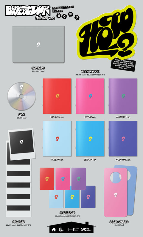 BOYNEXTDOOR - 2ND EP ALBUM [HOW?] (Sticker Ver.)(with Weverseshop Exclusive Benefits)