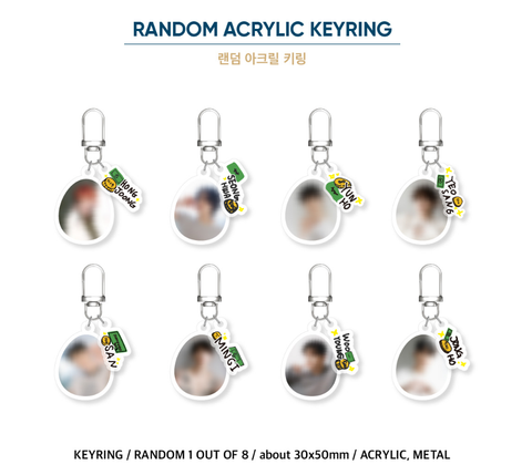 [SFKOREA] ATEEZ - OFFICIAL MD [GOLDEN HOUR : Part.1] (RANDOM ACRYLIC KEYRING)