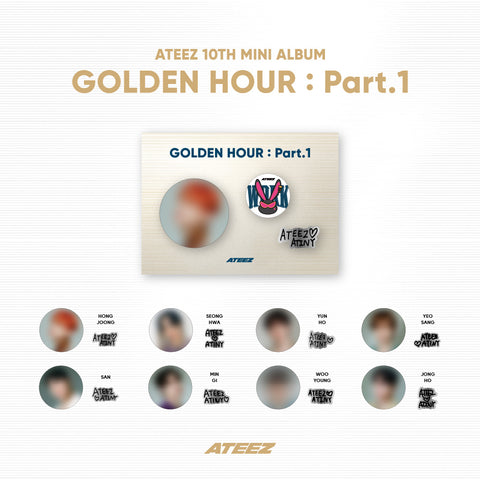 [SFKOREA] ATEEZ - OFFICIAL MD [GOLDEN HOUR : Part.1] BADGE SET