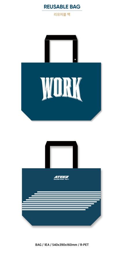 [SFKOREA] ATEEZ - OFFICIAL MD [GOLDEN HOUR : Part.1] (REUSABLE BAG)