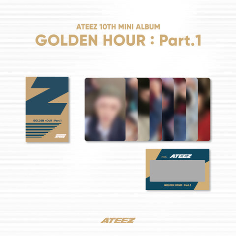 ATEEZ - OFFICIAL MD [GOLDEN HOUR : Part.1] (PHOTO & SCRATCH CARD Z SET)