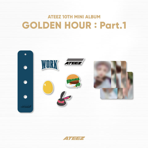 ATEEZ - OFFICIAL MD [GOLDEN HOUR : Part.1] (SILICONE CHARM KEYRING SET)