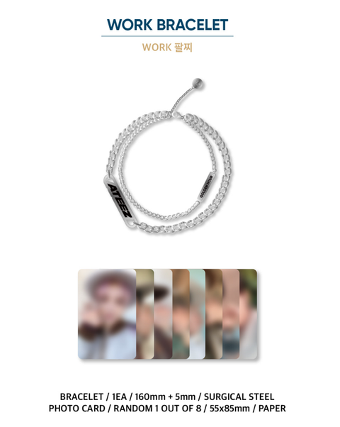 [SFKOREA] ATEEZ - OFFICIAL MD [GOLDEN HOUR : Part.1] (WORK BRACELET)