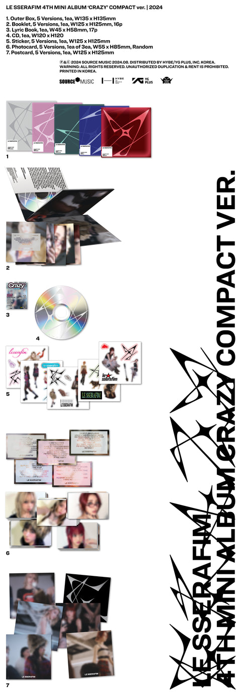 LE SSERAFIM - 4TH MINI ALBUM [CRAZY] (COMPACT Ver.)