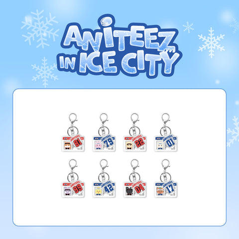 [PRE-ORDER] ATEEZ - OFFICIAL MD [ANITEEZ IN ICE CITY] (HOCKEY PLAYER CARD ACRYLIC KEYRING)