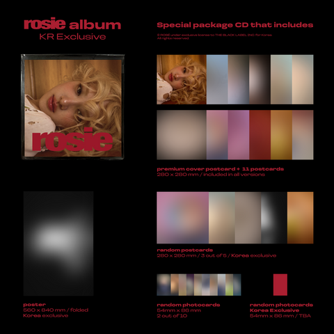 [PRE-ORDER] ROSÉ (BLACKPINK) - 1st Studio Album [rosie] (KR Exclusive Ver.)