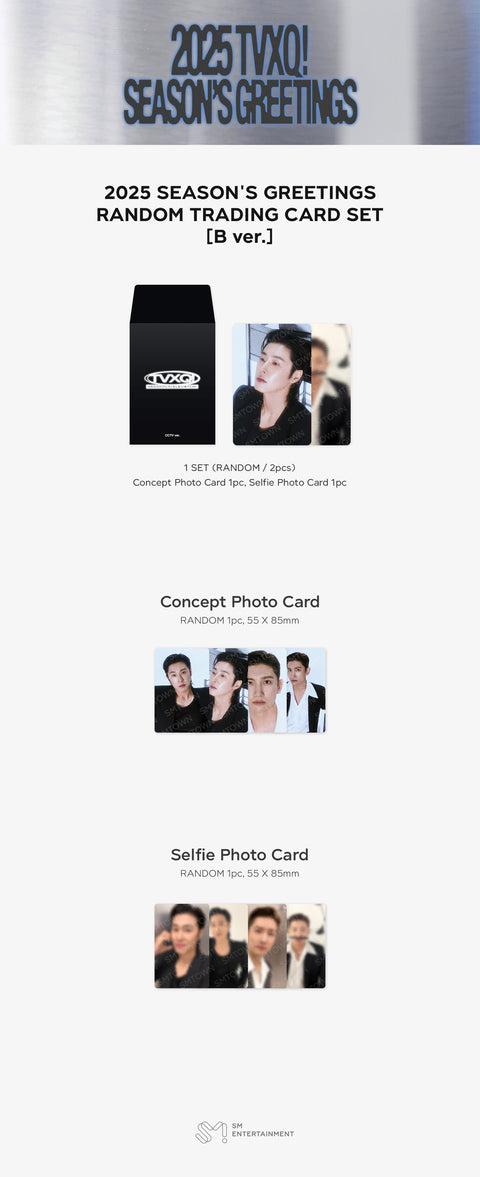 [PRE-ORDER] TVXQ! [2025 SM ARTIST SEASON'S GREETINGS MD] RANDOM TRADING CARD SET_[CCTV ver.]