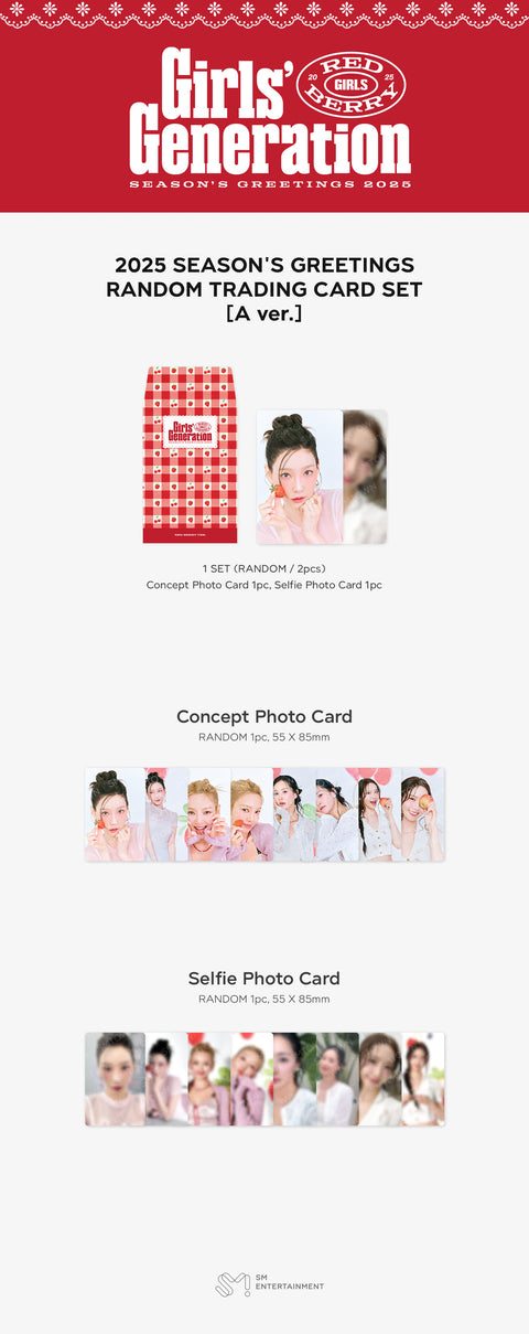 [PRE-ORDER] Girls' Generation [2025 SM ARTIST SEASON'S GREETINGS MD] RANDOM TRADING CARD SET_[RED BERRY ver.]