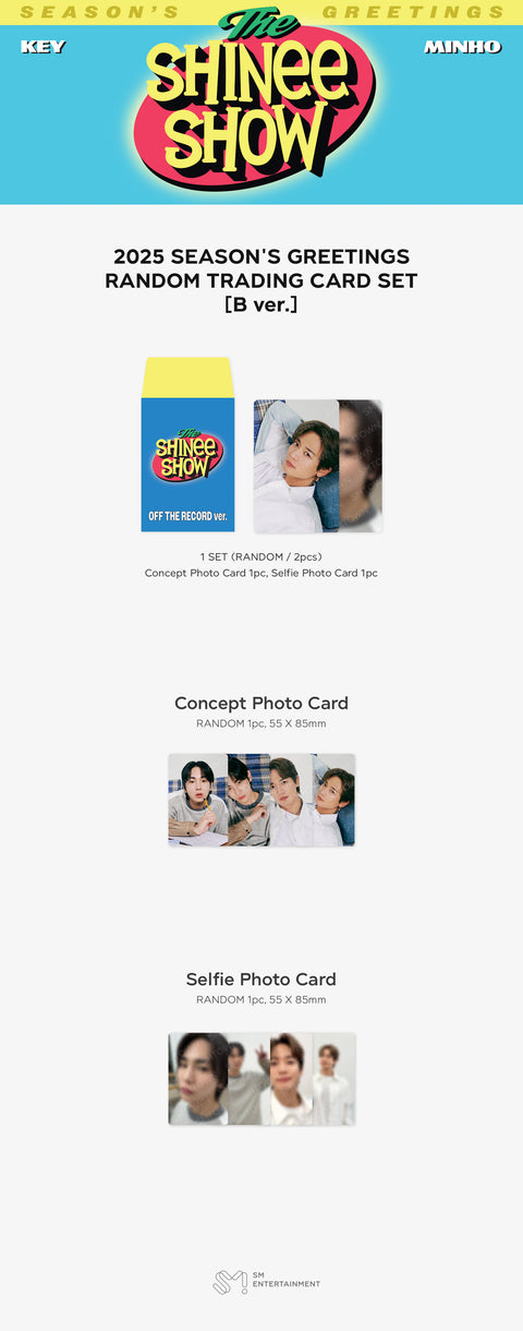 [PRE-ORDER] SHINEE [2025 SM ARTIST SEASON'S GREETINGS MD] RANDOM TRADING CARD SET_[SHINee SHOW ver.]