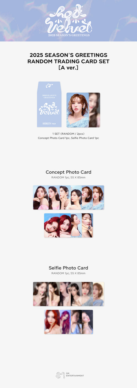 [PRE-ORDER] RED VELVET [2025 SM ARTIST SEASON'S GREETINGS MD] RANDOM TRADING CARD SET_[SUN KISSED ver.]