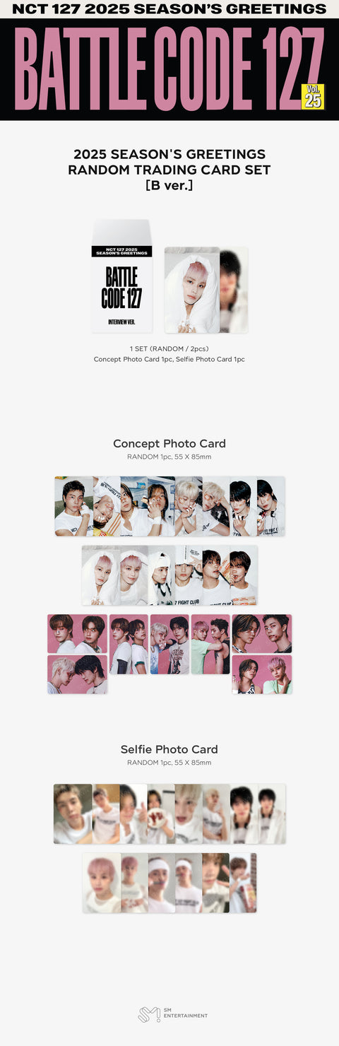 [PRE-ORDER] NCT 127 [2025 SM ARTIST SEASON'S GREETINGS MD] RANDOM TRADING CARD SET_[INTERVIEW ver.]