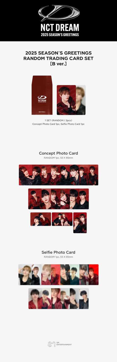 [PRE-ORDER] NCT DREAM [2025 SM ARTIST SEASON'S GREETINGS MD] RANDOM TRADING CARD SET_[HOUSE OF DREAM ver.]