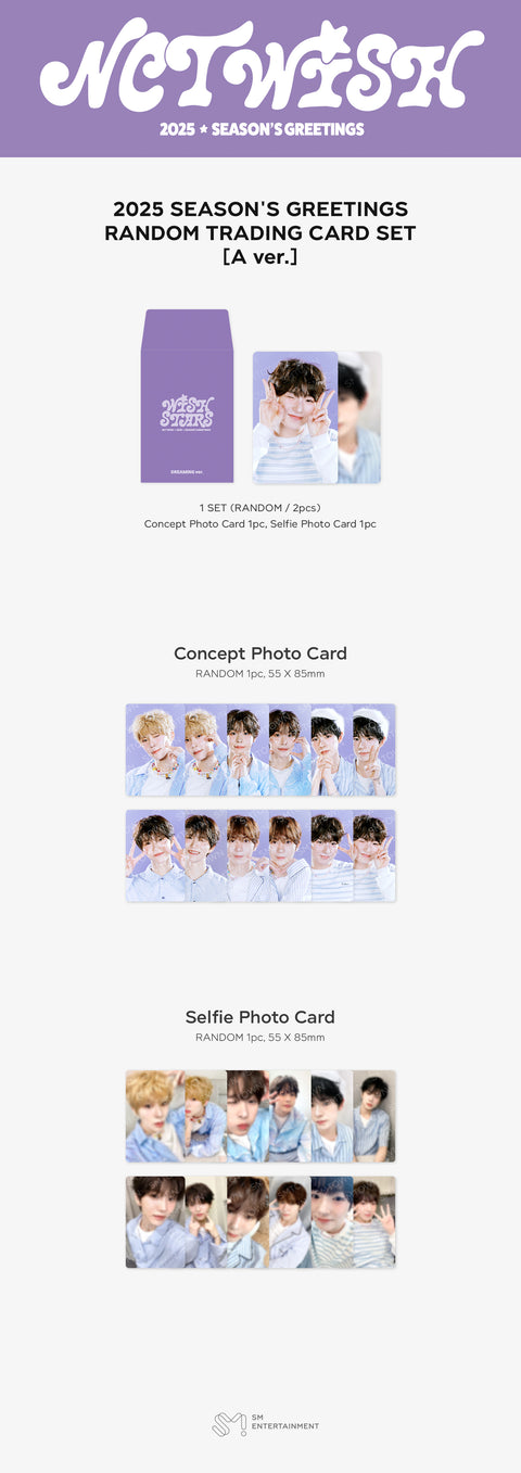 [PRE-ORDER] NCT WISH [2025 SM ARTIST SEASON'S GREETINGS MD] RANDOM TRADING CARD SET_[DREAMING ver.]