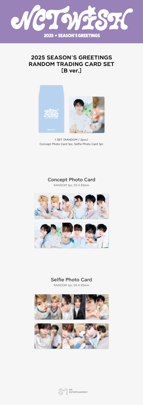 [PRE-ORDER] NCT WISH [2025 SM ARTIST SEASON'S GREETINGS MD] RANDOM TRADING CARD SET_[WAKE-UP ver.]