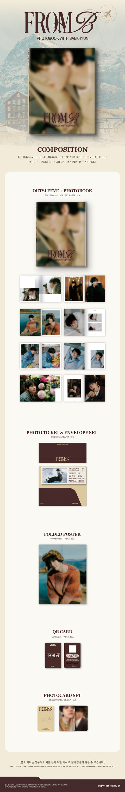 [PRE-ORDER] BAEKHYUN - SWISS PHOTOBOOK [FROM B] (A VER.)