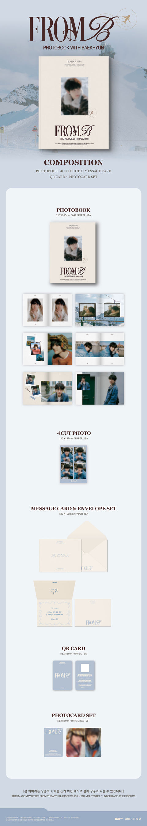 [PRE-ORDER] BAEKHYUN - SWISS PHOTOBOOK [FROM B] (B VER.) (+YES24 P.O.B)