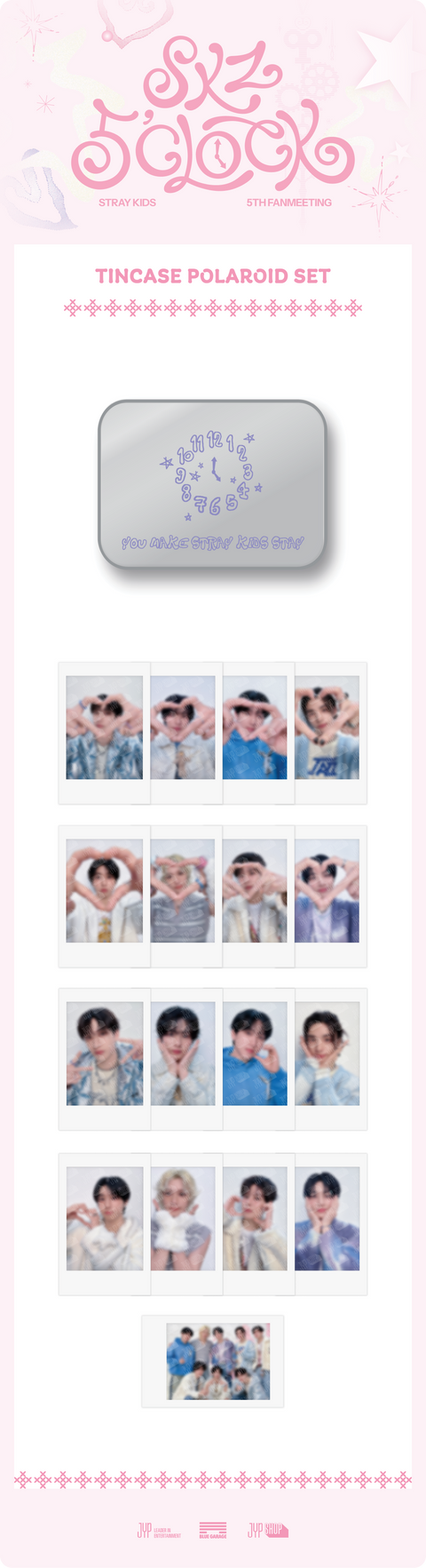 [PRE-ORDER] Stray Kids - Stray Kids 5th Fanmeeting [SKZ 5'CLOCK] (TINCASE POLAROID SET)