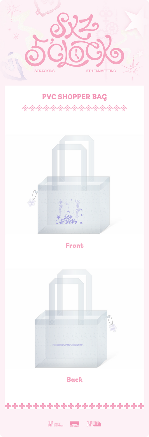 [PRE-ORDER] Stray Kids - Stray Kids 5th Fanmeeting [SKZ 5'CLOCK] (PVC SHOPPER BAG)