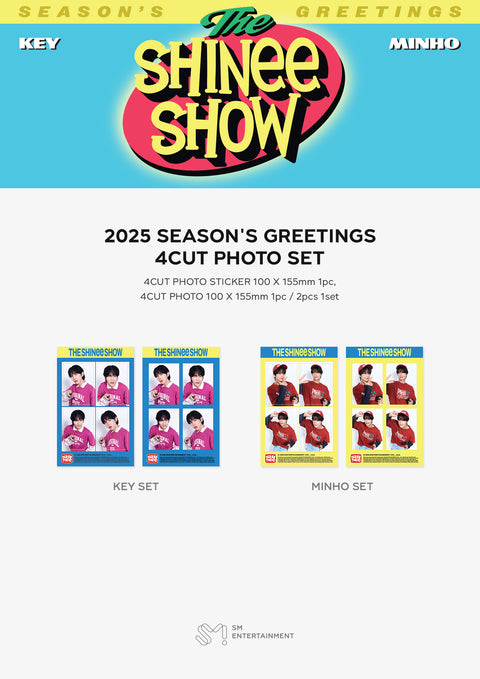 SHINEE [2025 SM ARTIST SEASON'S GREETINGS MD] 4 CUT PHOTO SET_KEY