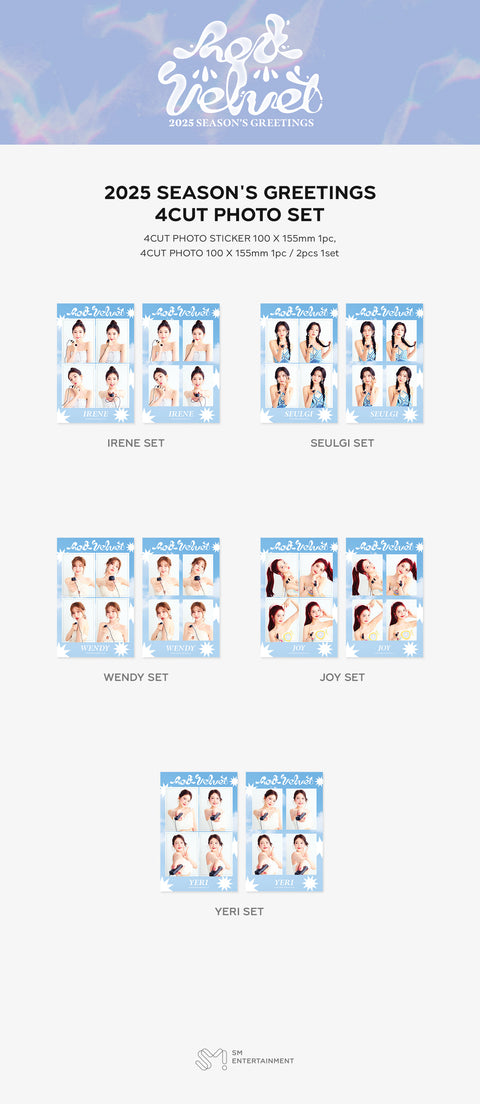 [PRE-ORDER] RED VELVET [2025 SM ARTIST SEASON'S GREETINGS MD] 4 CUT PHOTO SET