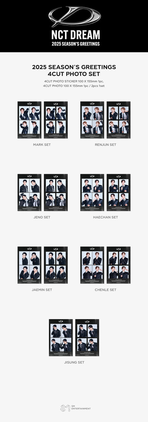 [PRE-ORDER] NCT DREAM [2025 SM ARTIST SEASON'S GREETINGS MD] 4 CUT PHOTO SET