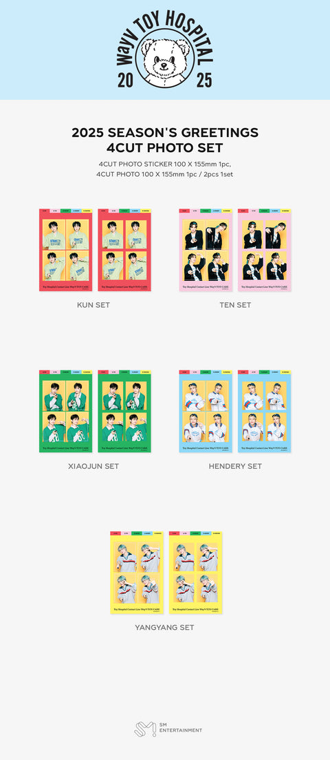 [PRE-ORDER] WayV [2025 SM ARTIST SEASON'S GREETINGS MD] 4 CUT PHOTO SET