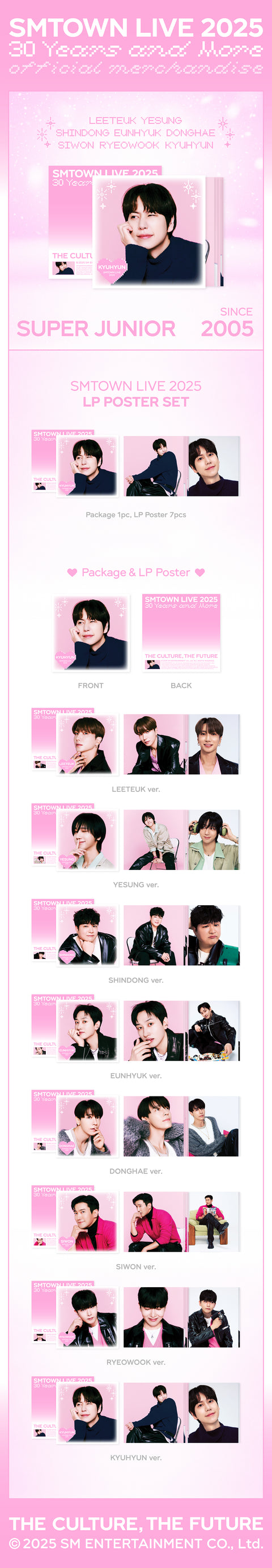 [PRE-ORDER] [SMTOWN LIVE 2025 2nd Drop MD] SUPER JUNIOR - LP POSTER SET