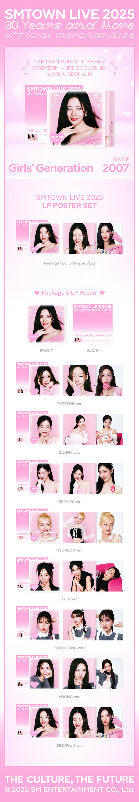 [PRE-ORDER] [SMTOWN LIVE 2025 2nd Drop MD] Girls' Generation -  LP POSTER SET