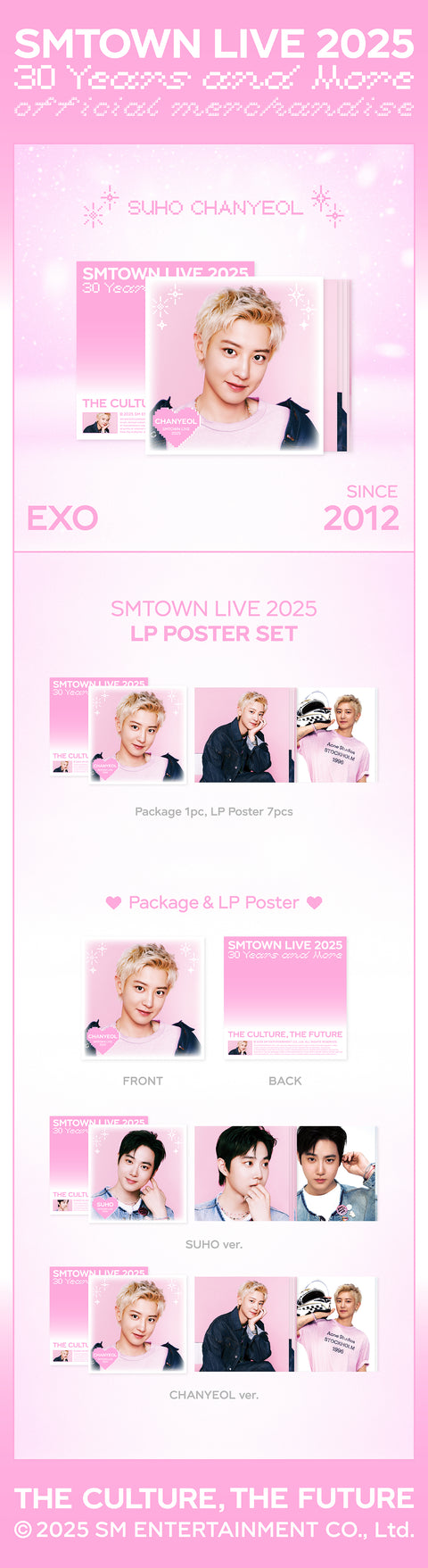 [PRE-ORDER] [SMTOWN LIVE 2025 2nd Drop MD] EXO - LP POSTER SET