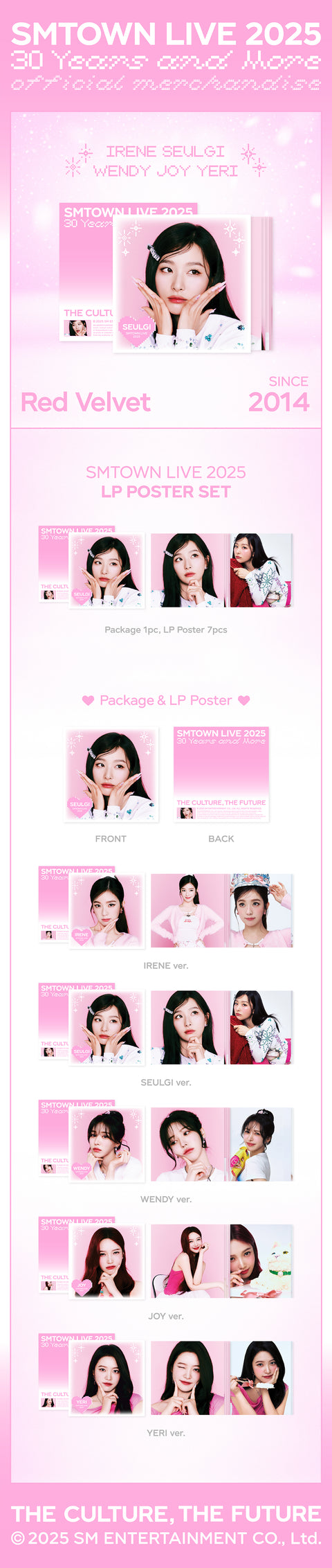 [PRE-ORDER] [SMTOWN LIVE 2025 2nd Drop MD] Red Velvet - LP POSTER SET